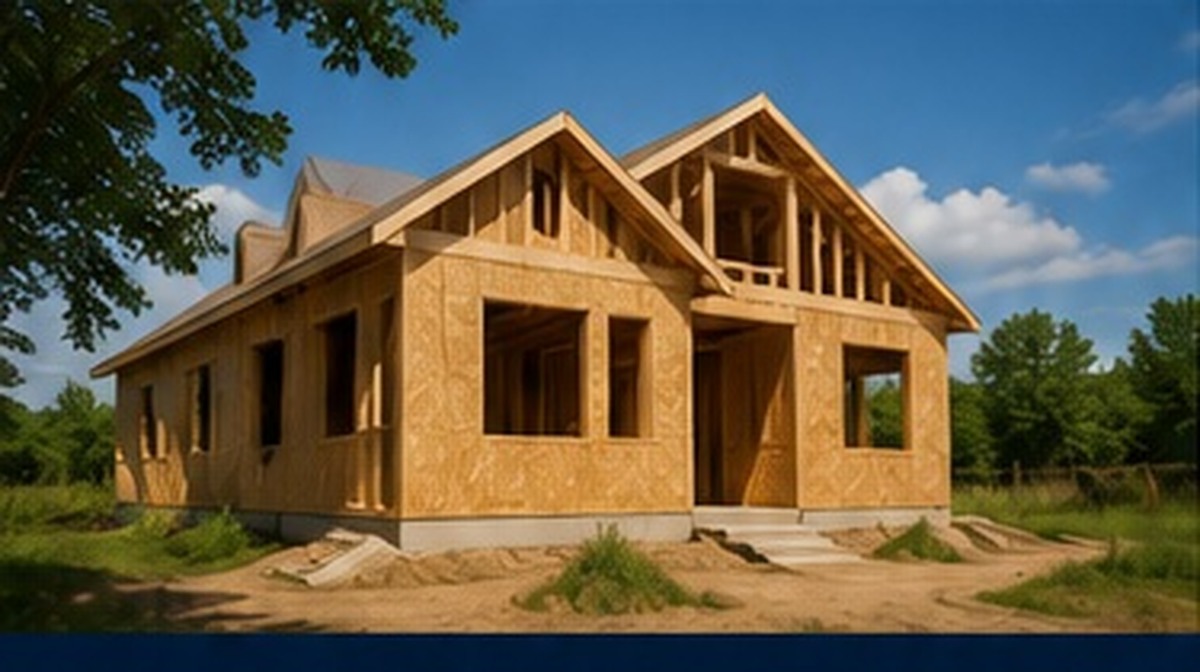 House under construction for a real home improvement project